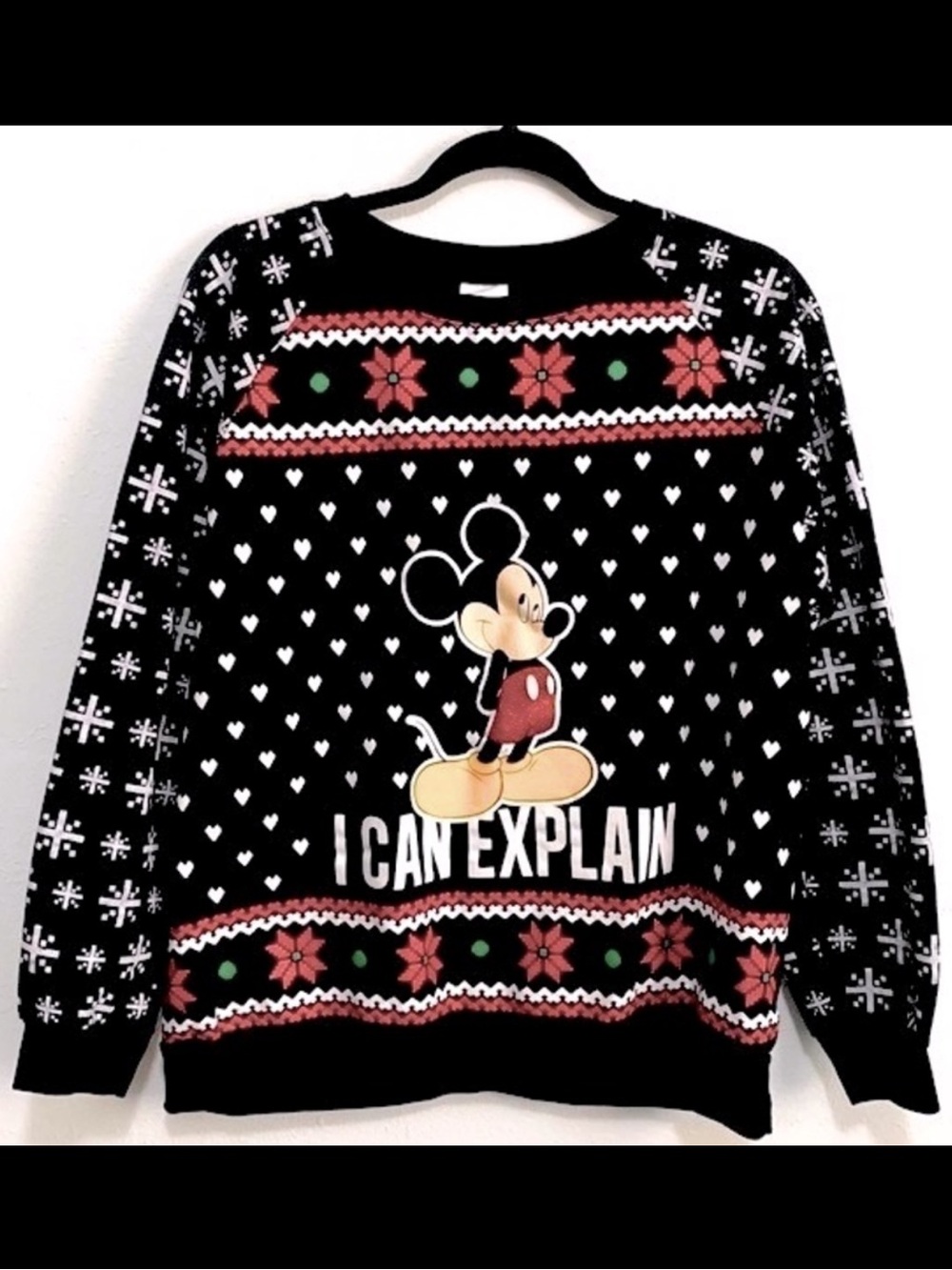 Disney Mickey “I can explain” Christmas Fair Isle Sweatshirt
